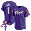 Men’s Minnesota Vikings Prince Patch Vapor Premier Limited Jersey – All Stitched – Purple – Bud Grant