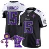 Men’s Minnesota Vikings 2024 Prince Vapor Limited Jersey V2 – All Stitched – Black Alternate – Dallas Turner