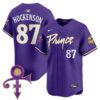 Men’s Minnesota Vikings Prince Patch Vapor Premier Limited Jersey – All Stitched – Purple – T.J. Hockenson