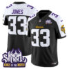Men’s Minnesota Vikings King Of The North Patch Vapor Limited Jersey – All Stitched – Black Alternate – Aaron Jones