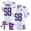 Men’s Minnesota Vikings 2024 Prince Vapor Limited Jersey V2 – All Stitched – White Limited – Prince 1958