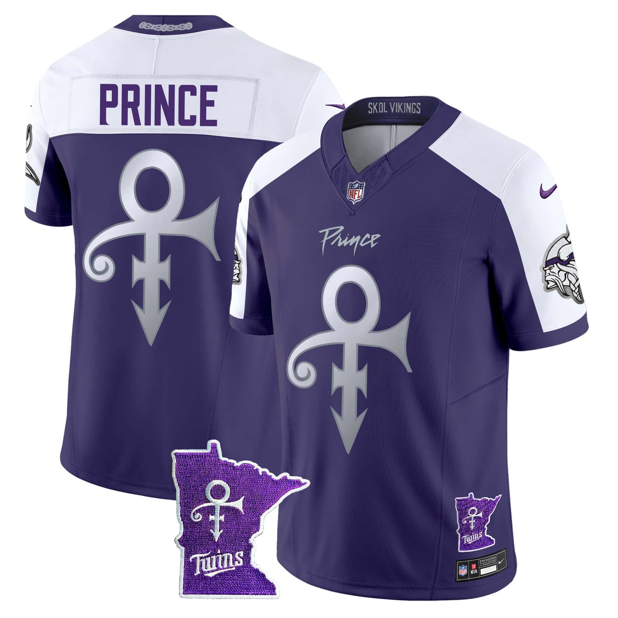 Men’s Minnesota Vikings 2024 Prince Vapor Limited Jersey V2 – All Stitched – Purple Alternate – Prince