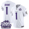 Men’s Minnesota Vikings King Of The North Patch Vapor Limited Jersey – All Stitched – Winter Warrior – Bud Grant