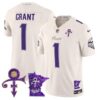 Men’s Minnesota Vikings 2024 Prince Vapor Limited Jersey V2 – All Stitched – Cream – Bud Grant