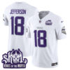 Men’s Minnesota Vikings King Of The North Patch Vapor Limited Jersey – All Stitched – Winter Warrior – Justin Jefferson