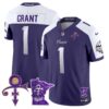 Men’s Minnesota Vikings 2024 Prince Vapor Limited Jersey V2 – All Stitched – Purple Alternate – Bud Grant