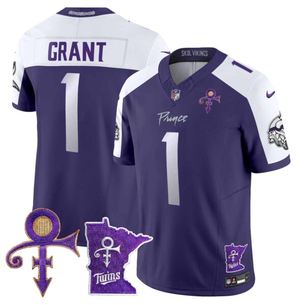 Men’s Minnesota Vikings 2024 Prince Vapor Limited Jersey V2 – All Stitched – Purple Alternate – Bud Grant