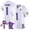 Men’s Minnesota Vikings 2024 Prince Vapor Limited Jersey V2 – All Stitched – White Limited – Bud Grant