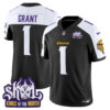 Men’s Minnesota Vikings King Of The North Patch Vapor Limited Jersey – All Stitched – Black Alternate – Bud Grant