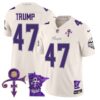 Men’s Minnesota Vikings 2024 Prince Vapor Limited Jersey V2 – All Stitched – Cream – Donald Trump