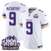 Men’s Minnesota Vikings King Of The North Patch Vapor Limited Jersey – All Stitched – White – J.J. McCarthy