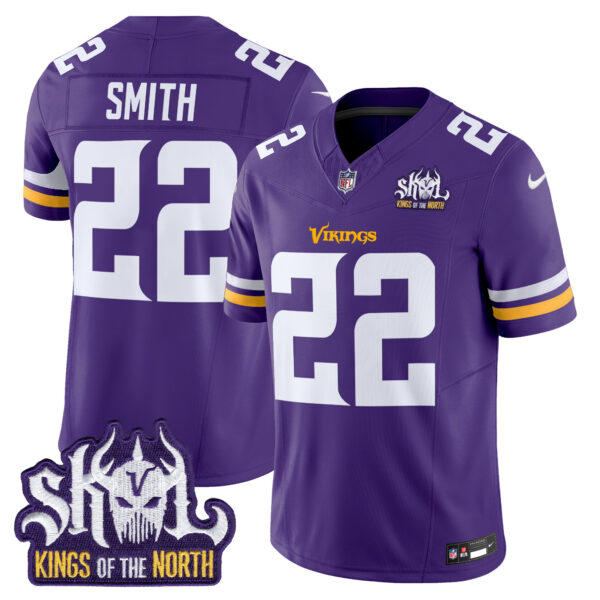 Men’s Minnesota Vikings King Of The North Patch Vapor Limited Jersey – All Stitched – Purple – Harrison Smith