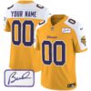 Vikings Bud Grant Patch Classic Limited Custom Jersey V6 – All Stitched – Men – Gold Alternate