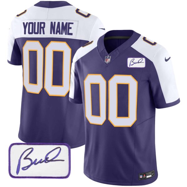 Vikings Bud Grant Patch Classic Limited Custom Jersey – All Stitched – Men – Alternate
