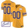 Vikings Bud Grant Patch Classic Limited Custom Jersey – All Stitched – Men – Gold