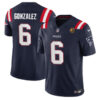 New England Patriots #6 Christian Gonzalez Navy 2023 FUSE With John Madden Jersey