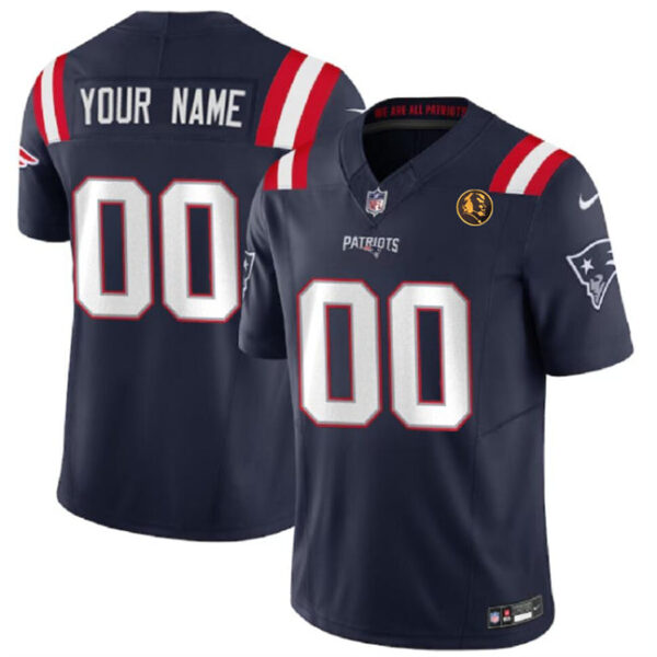 New England Patriots Active Player Custom Navy 2023 FUSE With John Madden Jersey