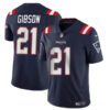 New England Patriots #21 Antonio Gibsonz Navy Vapor Limited Stitched Football Jersey
