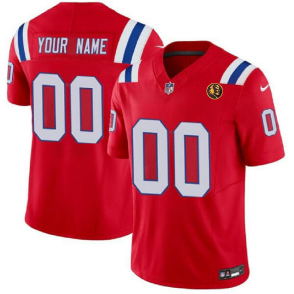 New England Patriots Active Player Custom Red 2023 FUSE With John Madden Jersey Jersey