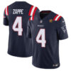 New England Patriots #4 Bailey Zappe Navy 2023 FUSE With John Madden Patch Vapor Jersey