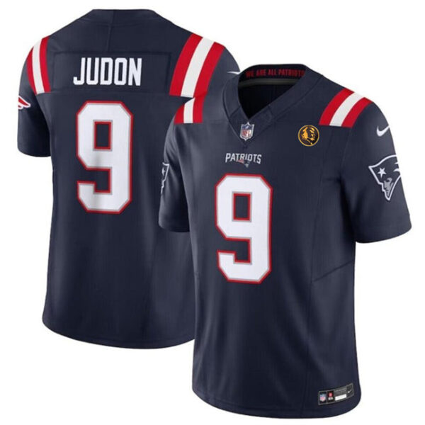 New England Patriots #9 Matthew Judon Navy 2023 FUSE With John Madden Jersey