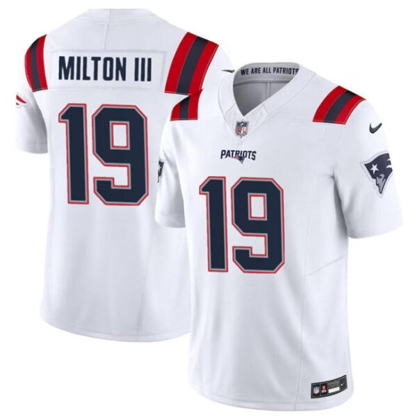 Jersey New England Patriots Active Player Custom White 2023 FUSE Vapor Limited Stitched