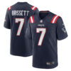 New England Patriots #7 Jacoby Brissett Game Jersey Navy
