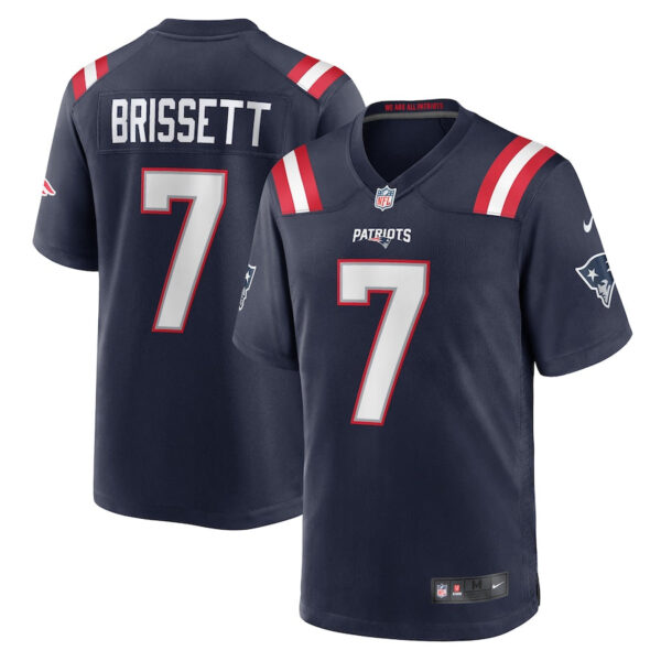 New England Patriots #7 Jacoby Brissett Game Jersey Navy