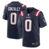 Christian Gonzalez New England Patriots Nike Team Game Jersey Navy