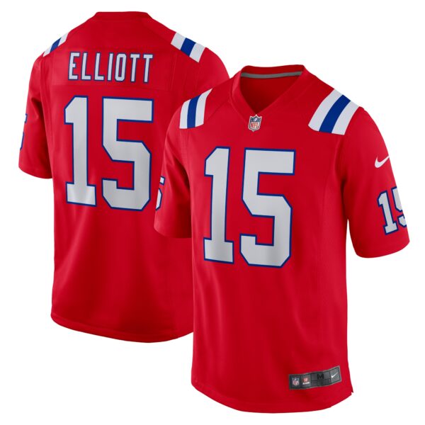 Ezekiel Elliott New England Patriots Nike Male Adult Alternate Game Player Jersey Red