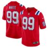 Keion White New England Patriots Nike Alternate Team Game Jersey Red