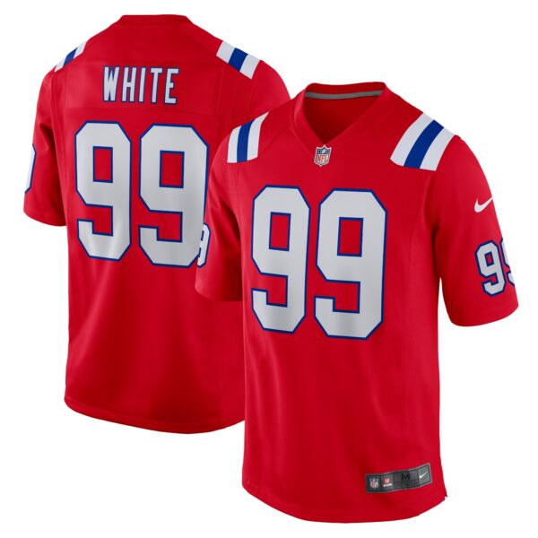 Keion White New England Patriots Nike Alternate Team Game Jersey Red