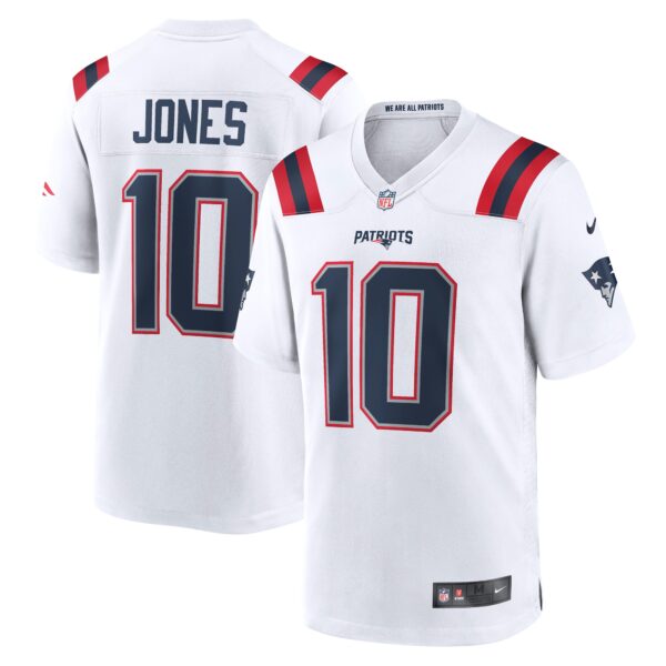 Mac Jones New England Patriots Nike Player Game Jersey White