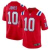 Mac Jones New England Patriots Nike Alternate Game Jersey Red