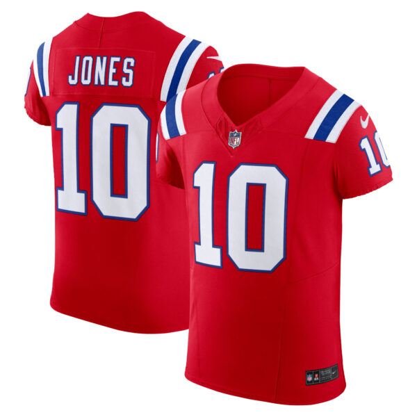 Mac Jones New England Patriots Nike Alternate Vapor FUSE Elite Jersey Red