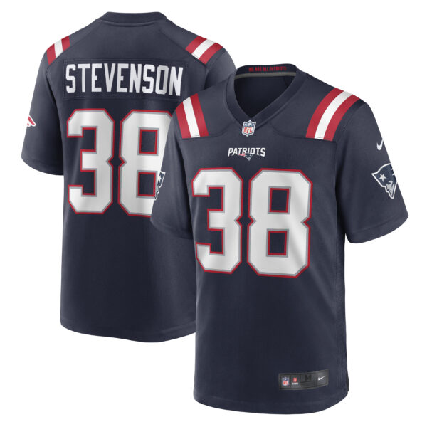 Rhamondre Stevenson New England Patriots Nike Game Jersey Navy