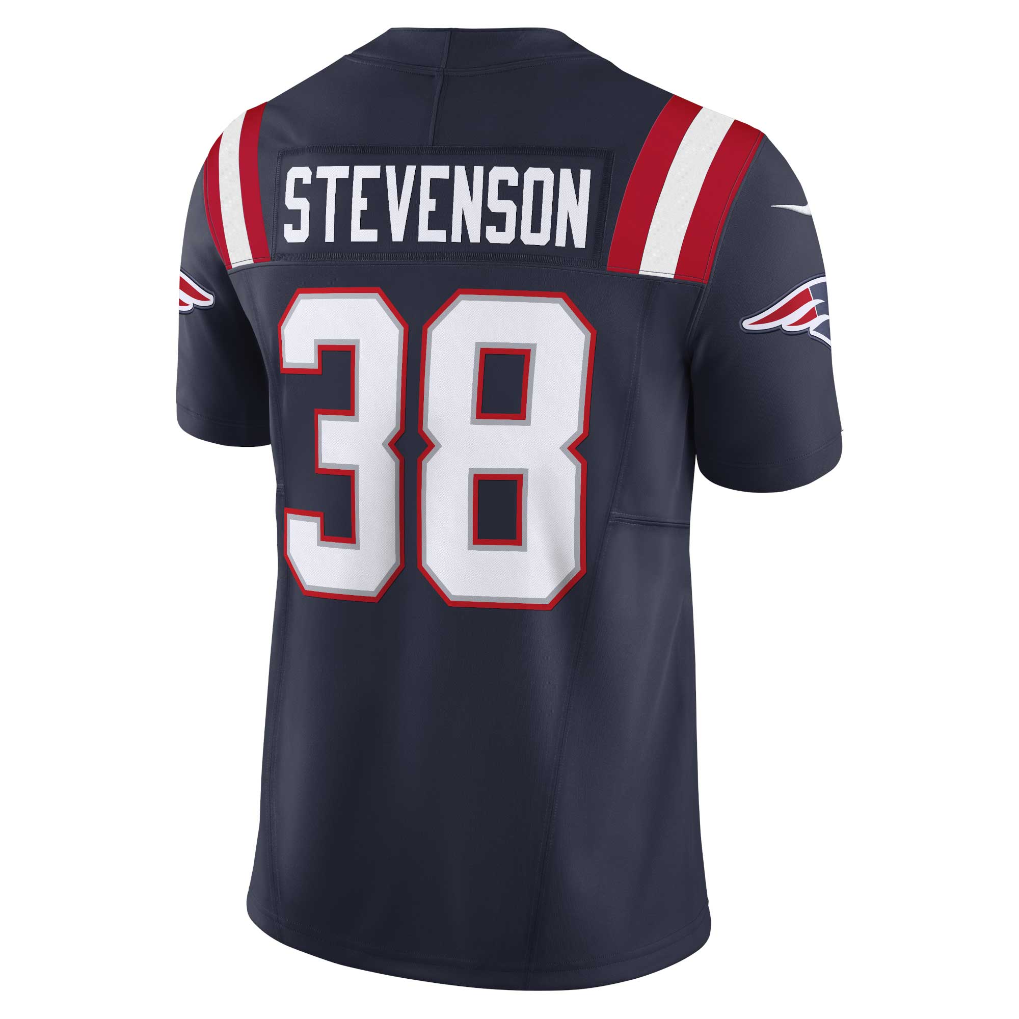 Rhamondre Stevenson New England Patriots Nike Vapor FUSE Limited Jersey Navy - Image 3