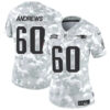 Women New England Patriots #60 David Andrews 2024 FUSE Arctic Camo Salute To Service Limited Football Stitched Jersey