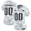 Women New England Patriots Active Player Custom 2024 FUSE Arctic Camo Salute To Service Limited Football Stitched Jersey