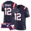Men’s Patriots Massachusetts Patch Vapor Jersey – All Stitched – Navy – Tom Brady