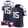 Men’s Patriots Massachusetts Patch Vapor Jersey – All Stitched – Alternate – Ezekiel Elliott