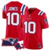 Men’s Patriots Massachusetts Patch Vapor Jersey – All Stitched – Red – Mac Jones