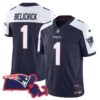 Men’s Patriots Massachusetts Patch Vapor Jersey – All Stitched – Alternate – Bill Belichick