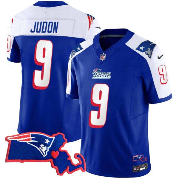 Men’s Patriots Massachusetts Patch Vapor Jersey – All Stitched – 1996 Alternate – Matthew Judon