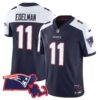 Men’s Patriots Massachusetts Patch Vapor Jersey – All Stitched – Alternate – Julian Edelman