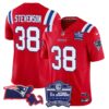 Women’s Patriots Bill Belichick 6x Champions Patch Vapor Jersey – All Stitched – Red – Rhamondre Stevenson