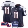 Women’s Patriots Bill Belichick 6x Champions Patch Vapor Jersey – All Stitched – Alternate – Julian Edelman