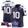 Women’s Patriots Bill Belichick 6x Champions Patch Vapor Jersey – All Stitched – Alternate – Mac Jones