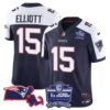 Women’s Patriots Bill Belichick 6x Champions Patch Vapor Jersey – All Stitched – Alternate – Ezekiel Elliott