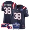 Women’s Patriots Bill Belichick 6x Champions Patch Vapor Jersey – All Stitched – Navy – Rhamondre Stevenson